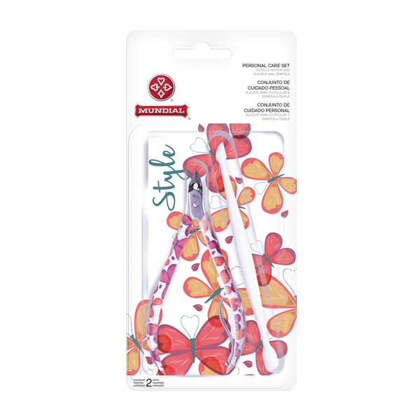 6474 - Alicate de Cuticula c Espatula Dupla 758 Borboleta Mundial 6474 - Alicate de Cuticula c Espatula Dupla 758 Borboleta Mundial